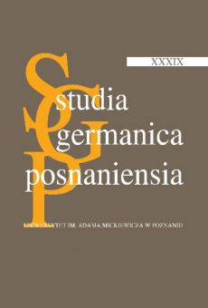 Studia Germanica Posnaniensia, v. XXXIX