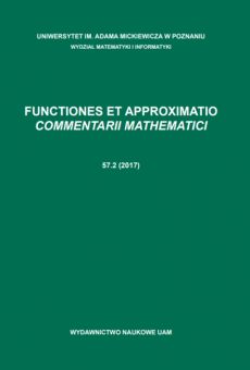 Functiones et Approximatio. Commentarii Mathematici 57.2 (2017)