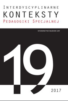 Interdyscyplinarne Konteksty Pedagogiki Specjalnej 19/2017