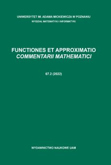 Functiones et Approximatio. Commentarii Mathematici 67.2 (2022) 