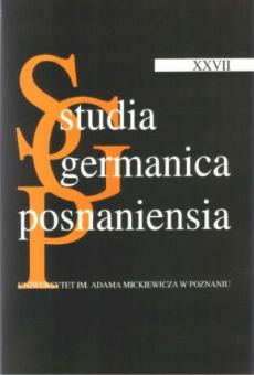 Studia Germanica Posnaniensia - v. XXVII