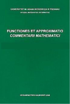 Functiones et Approximatio. Commentarii Mathematici - tom XXX (2002)
