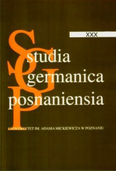 Studia Germanica Posnaniensia, v. XXX