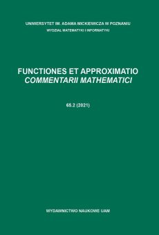 Functiones et Approximatio. Commentarii Mathematici 65.2 (2021) 