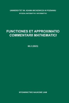 Functiones et Approximatio. Commentarii Mathematici 68.2 (2023) 