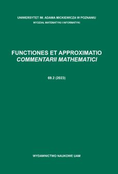 Functiones et Approximatio. Commentarii Mathematici 69.2 (2023) 