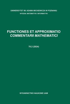 Functiones et Approximatio. Commentarii Mathematici 70.2 (2024) 