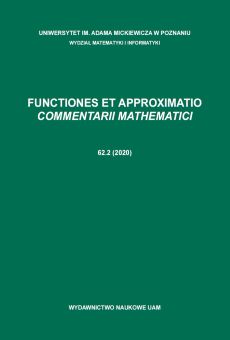 Functiones et Approximatio. Commentarii Mathematici 62.2 (2020) 