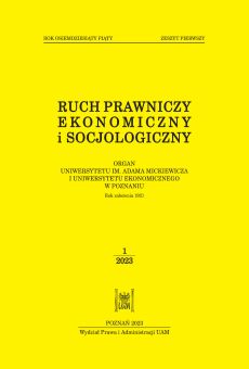 Ruch Prawniczy, Ekonomiczny i Socjologiczny 1/2023