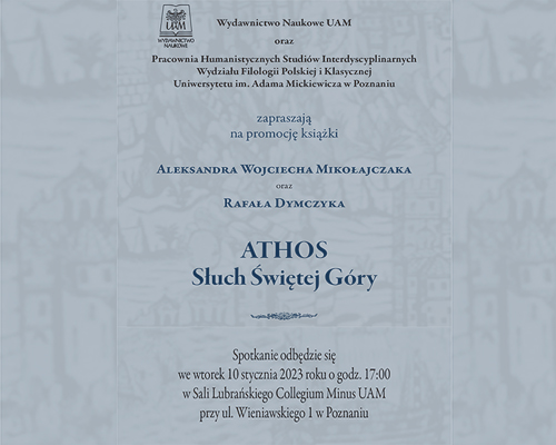 Athos Słuch Świętej Góry – spotkanie autorskie